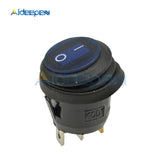 KCD1 Waterproof Rocker Switch Opening 20MM ON OFF 2PIN 3PIN Button Boat shaped Round Water proof Switches with Light
