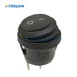 KCD1 Waterproof Rocker Switch Opening 20MM ON OFF 2PIN 3PIN Button Boat shaped Round Water proof Switches with Light