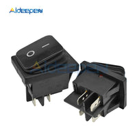 5pcs KCD2 Waterproof Rocker Switch ON OFF ON OFF ON 4PIN 6PIN Button Boat shaped Water proof Switches with Light 15A 250V