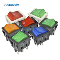 KCD4 High Current Rocker Switch Power Switch 2 position ON OFF 4 Pins 6 Pins Electrical Equipment With Light Switch 30A 250V on AliExpress