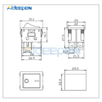 KCD4 High Current Rocker Switch Power Switch 2 position ON OFF 4 Pins 6 Pins Electrical Equipment With Light Switch 30A 250V on AliExpress