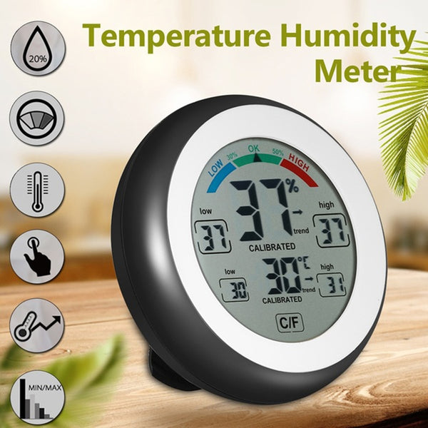 LCD Car Touch Screen Digital Thermometer Hygrometer Indoor Home Outdoor Temperature Humidity Meter Weather Station Celsius on AliExpress