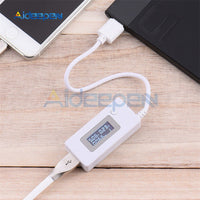LCD Screen Mini Creative Phone USB Tester Portable Doctor Voltage Current Meter Mobile Power Charger Detector with Cable