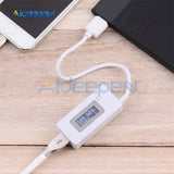 LCD Screen Mini Creative Phone USB Tester Portable Doctor Voltage Current Meter Mobile Power Charger Detector with Cable