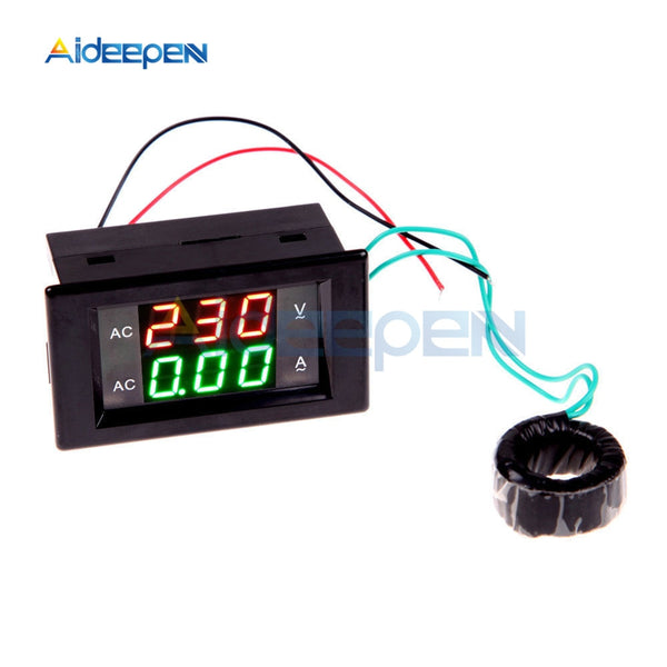 LED Digital AC Voltmeter Ammeter 80 300V 100A Power Energy Meter Current Voltage Monitor AC 110V 220V Amp Current Volt Meter