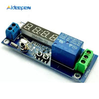 LED Digital Clock Temperature Timer Relay Module Cycle Delay Timing Self locking Switch Controller Relay