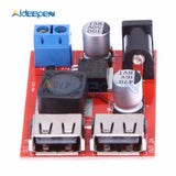 LM2596 LM2596S DC DC 9V 12V 24V 36V to 5V Step Down Buck Converter Board Car Charger Solar Power Supply Module Dual USB Output