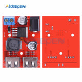 LM2596 LM2596S DC DC 9V 12V 24V 36V to 5V Step Down Buck Converter Board Car Charger Solar Power Supply Module Dual USB Output