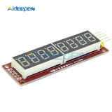MAX7219 8 Digit 7 Segment Digital Tube SPI Control Module For Arduino 5V 3.3V Microcontrollers Red LED Display