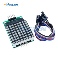 MAX7219 Dot Led Matrix Module MCU LED Display Control Module for Arduino 5V Module 8 x 8 Output Input Common Cathode with Cable