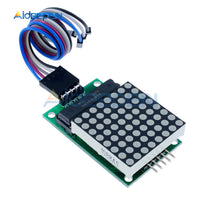 MAX7219 Dot Led Matrix Module MCU LED Display Control Module for Arduino 5V Module 8 x 8 Output Input Common Cathode with Cable