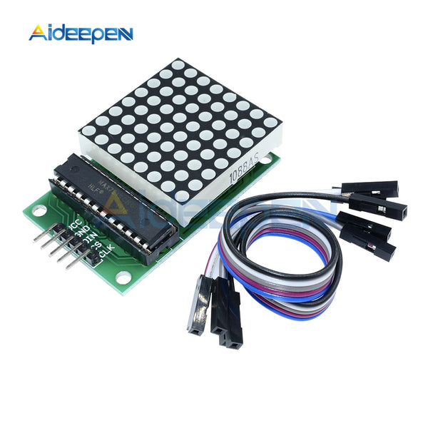 MAX7219 Dot Matrix Led Module Led Display Module MCU Control Kit with DuPont Line for Arduino