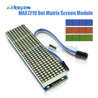 MAX7219 Dot Matrix Module LED Microcontroller 4 In One Display with 5P Line 4 in 1 Red/Green/Blue