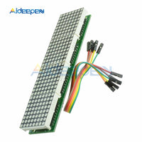 MAX7219 Dot Matrix Module LED Microcontroller 4 In One Display with 5P Line 4 in 1 Red/Green/Blue