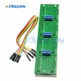 MAX7219 LED Microcontroller 4 In 1 Display With 5P Line Dot Matrix Control Module for Arduino Red Display