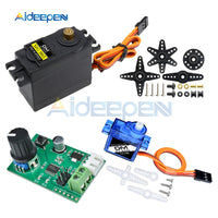 MG995 MG996R MG996 SG90 Servos Metal Gear RC Servo Car Robot Helicopter Boat Remote + MG995 SG90 Steering Gear Debugging Module