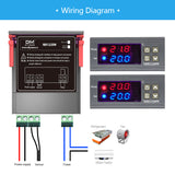 MH1220W AC 110V 220V 10A Digital Thermostat Temperature Controller Regulator Heating Cooling Control Dual LED Display NTC Sensor