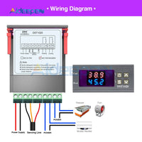 MH1220W DST1020 DC 12V 72V AC 110 220V Digital Temperature Regulator Controller Thermostat Heater Cooler Dual Display 24V 36V