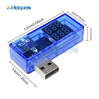 Mini 5V Dual Digital Voltmeter Ammeter Red Blue USB Current Voltage Meter Tester Detector Mobile Phone Power Charger Doctor