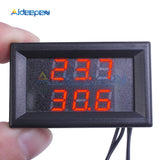 Mini DC 4 28V Dual Display Digital Thermometer with NTC Waterproof Metal Probe Temperature Sensor Tester for Car Room Indoor