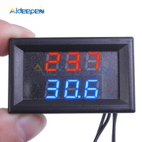 Mini DC 4 28V Dual Display Digital Thermometer with NTC Waterproof Metal Probe Temperature Sensor Tester for Car Room Indoor