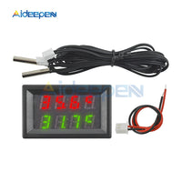 Mini DC 4V 28V 0.28 inch LED Dual Display Digital Thermometer w/ NTC Waterproof Metal Probe Temperature Sensor Tester For Indoor on AliExpress