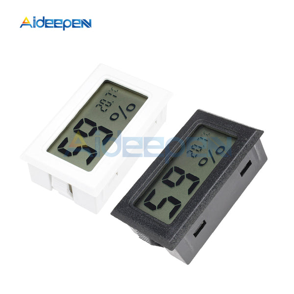 Mini Digital LCD Temperature Humidity Meter Clock Indoor