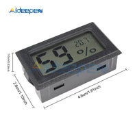 Mini Digital LCD Thermometer Hygrometer Indoor Convenient Temperature Sensor Humidity Meter Gauge Black Instruments
