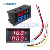 Mini Digital Voltmeter Ammeter DC 100V 10A Panel Amp Volt Voltage Current Meter Tester 0.28" Blue+Red Dual LED Display