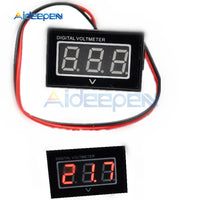 Mini Digital Voltmeter Voltage Tester Meter 2.5 30V Green Blue Red LED Electronic Parts Accessories Waterproof Digital Voltmeter