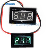 Mini Digital Voltmeter Voltage Tester Meter 2.5V 30V Green LED Screen Electronic Parts Accessories Waterproof Digital Voltmeter