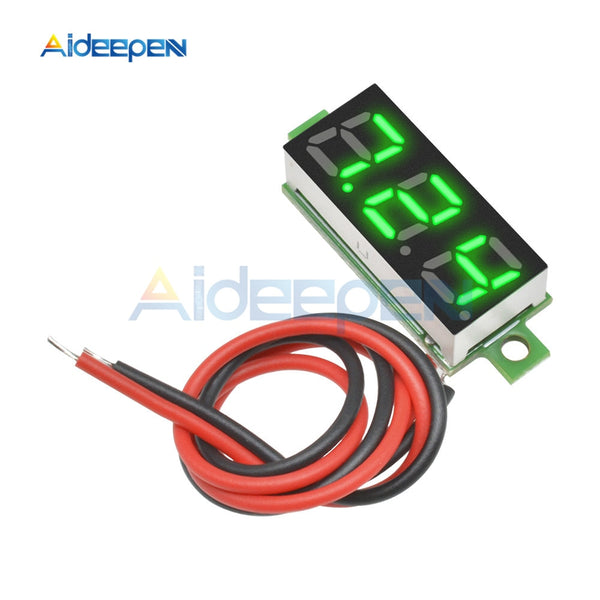 Mini Digital Voltmeter Voltage Tester Meter Electronic Parts Accessories 2 Wire Green LED Screen DC 2.5 30V