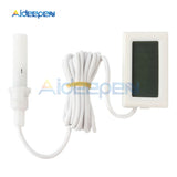 Mini LCD Digital Thermometer Hygrometer Indoor Convenient Temperature Sensor Humidity Meter Gauge Instruments Cable Black/White