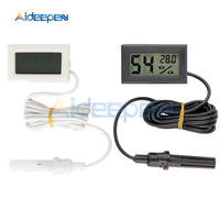 Mini LCD Digital Thermometer Hygrometer Indoor Convenient Temperature Sensor Humidity Meter Gauge Instruments Cable Black/White