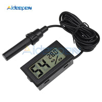 Mini LCD Digital Thermometer Hygrometer Temperature Indoor Convenient Temperature Sensor Humidity Meter Gauge Instruments Cable