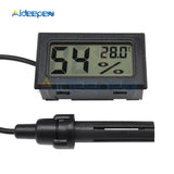 Mini LCD Digital Thermometer Hygrometer Temperature Indoor Convenient Temperature Sensor Humidity Meter Gauge Instruments Cable