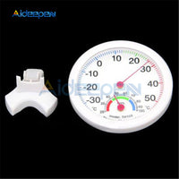 Mini Round Clock shaped Humidity Thermometer Meters  Indoor Outdoor Hygrometer Humidity Temperature Meter Gauge