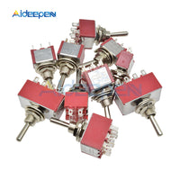 Miniature Toggle Switch ON ON ON OFF ON 2/3/6/9/12 Pin MTS 102 MTS/103/202/203/302/303/402/403/123/223 Switch with 6MM Cap