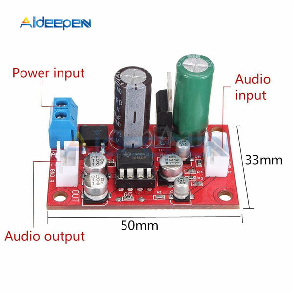 NE5532 Pre Amplifier Board Audio OP AMP Moving Coil Microphone Magneti ...