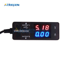 New Portable Pocket Voltage Current Meter Charger LED Digital Dual USB Charger Doctor Tester Power Detector HR Voltmeter Ammeter