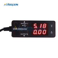 New Portable Pocket Voltage Current Meter Charger LED Digital Dual USB Charger Doctor Tester Power Detector HR Voltmeter Ammeter