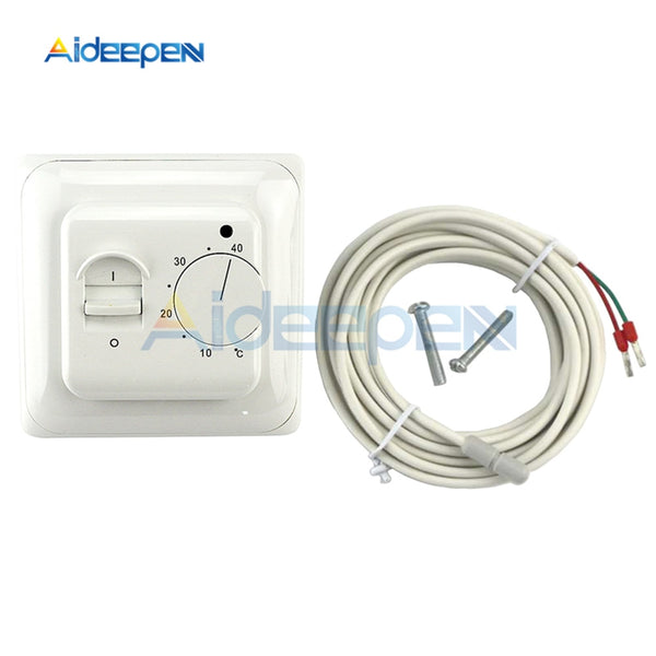 New Universal Mechanical Floor Heating Thermostat AC 220V Electronic Dual Room Warm Temperature Controller Retardant PC on AliExpress