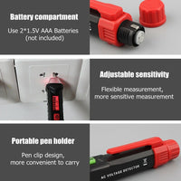 Non contact AC Voltage Detector 12V 1000V Adjustable Sensitivity Intelligent Identification with Flashlight Voltmeter Test Pen on AliExpress