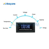 OLED 100V/10A DC Voltmeter Display Monitor Tester Current Meters Charger Voltage Ammeter Battery Power Supply Capacity Detection