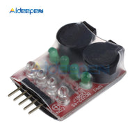RC model 2S 3S 4S Detect Lipo Battery Low Voltage Alarm Buzzer Cell Lipo Battery Dual Speaker LED Indicator 7.4V 14.8V