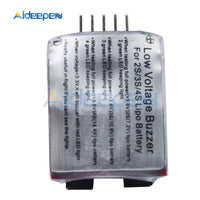 RC model 2S 3S 4S Detect Lipo Battery Low Voltage Alarm Buzzer Cell Lipo Battery Dual Speaker LED Indicator 7.4V 14.8V
