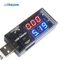 Red Blue Dual USB Current Voltage Charging Detector Tester Battery Voltmeter Ammeter Charger Doctor USB Charger Doctor