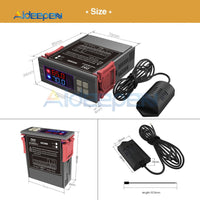 SHT2000 AC 110V 220V DC 12V 72V Digital Temperature Humidity Controller Home Fridge Thermostat Humidistat Thermometer Hygrometer on AliExpress
