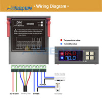 SHT2000 AC 110V 220V DC 12V 72V Digital Temperature Humidity Controller Home Fridge Thermostat Humidistat Thermometer Hygrometer on AliExpress