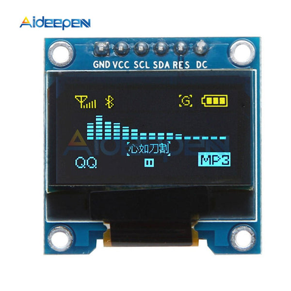 SSD136 0.96 Inch 128x64 6Pin 12864 SPI IIC Digital OLED LCD Display Module Board For Arduino 51 SMT32 Drive Yellow Blue Display